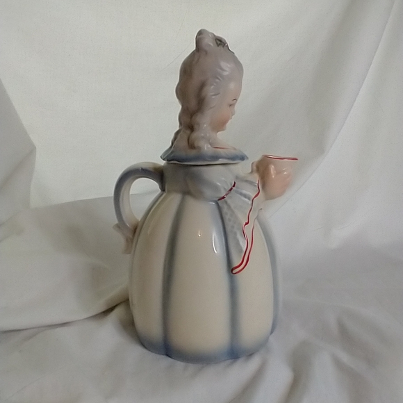 Old E R Erphila Germany lady teapot/pitcher. - Picture 2 of 15